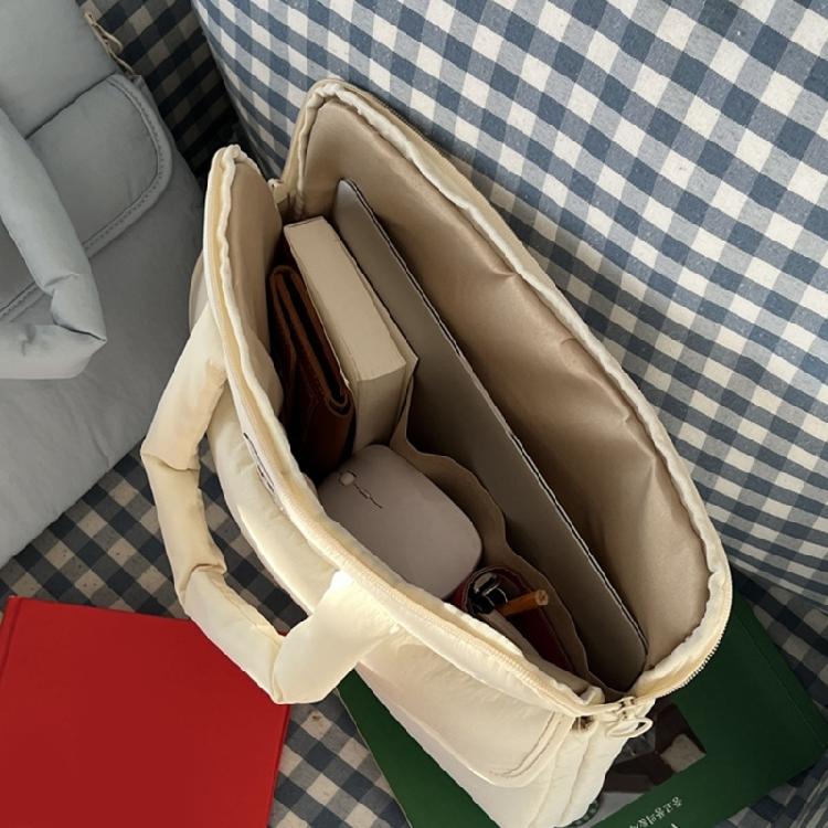 Oxfords Stof Bærbar Computer Organizer til 11 13 14 15 15,6 tommer Kvinder Med Tophåndtag Stødsikker Polstring & Rummelig Lomme