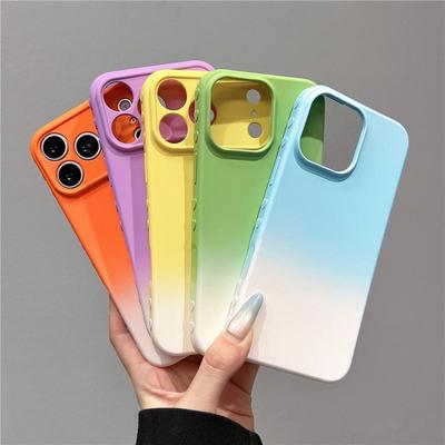 Heart-Shaped Gradient Phone Case for iPhone 17 Pro Max, Compatible with Apple 13, 14, 15, 16 Pro Max - Soft and Colorful.