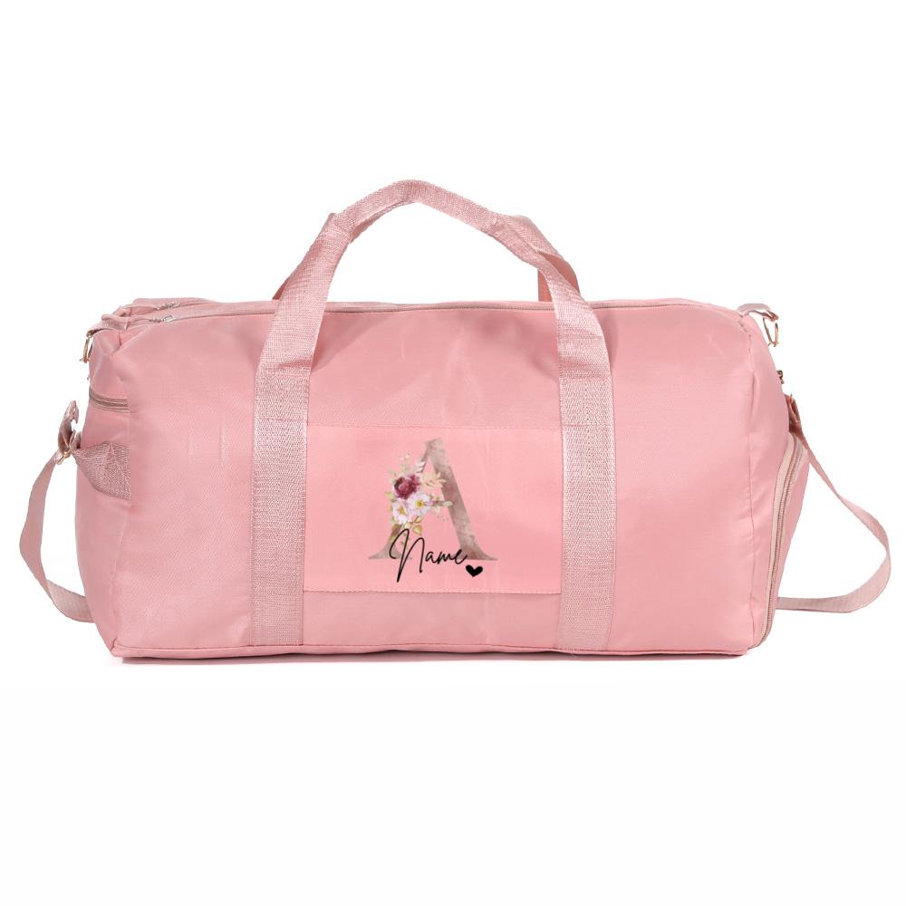 Personalised Monogram Training Gym Bag Custom Name Duffel Bags Weekend Away Bag Cabin Bags for Travelling Gift for Her