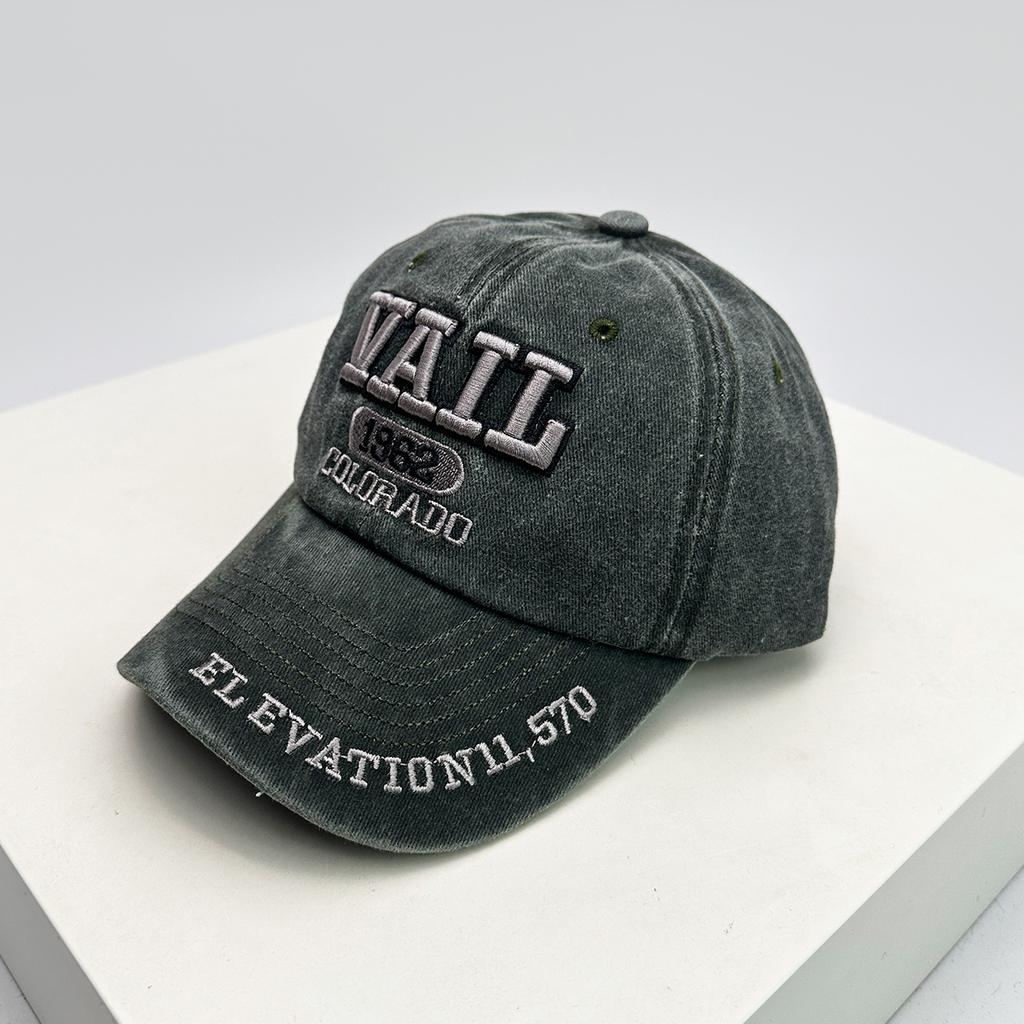 Baseball Letterings Alphabet Vall Stitched Stitching Embroidered Vintage American Women  Men For Neutral Gender Fresh Caps Peaked Hats Street
