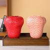 Red Strawberry Ceramic Vase Flower Pots Decorative Flowers Arrangement Desk Decoration Strawberry Floral Vase Modern Home Decor