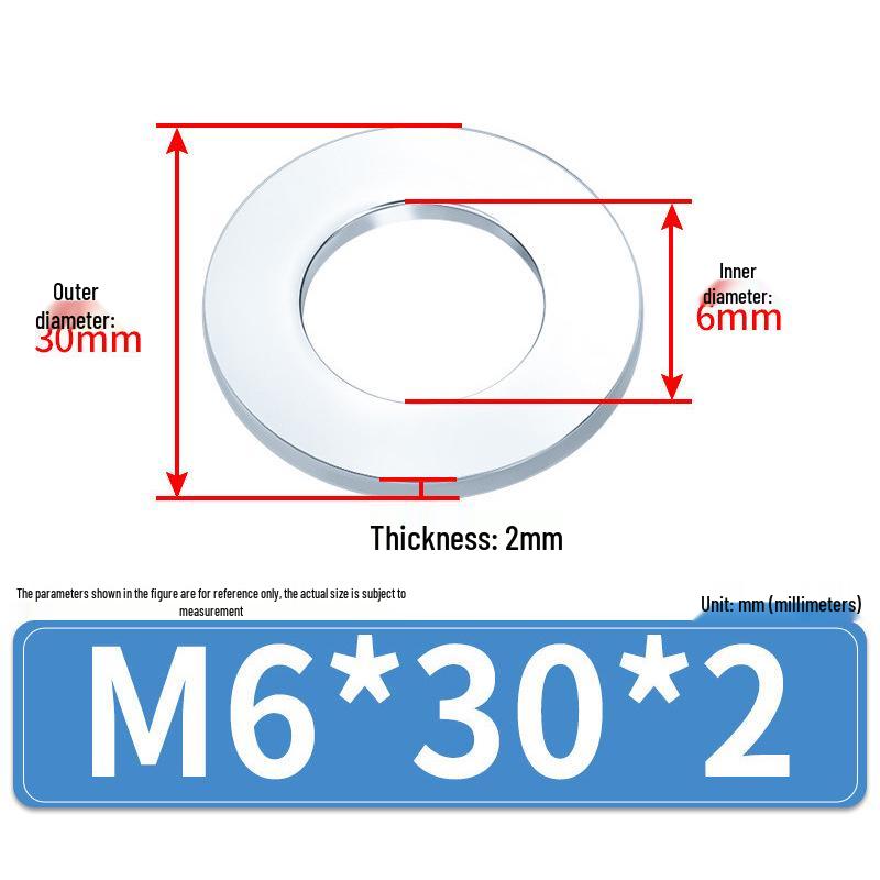 Extra Large Galvanized Metal Flat Washer (Sizes M1.6-M14)