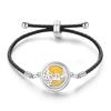Women's Adjustable Braided Leather Aroma Diffuser Tree of Life Bracelet