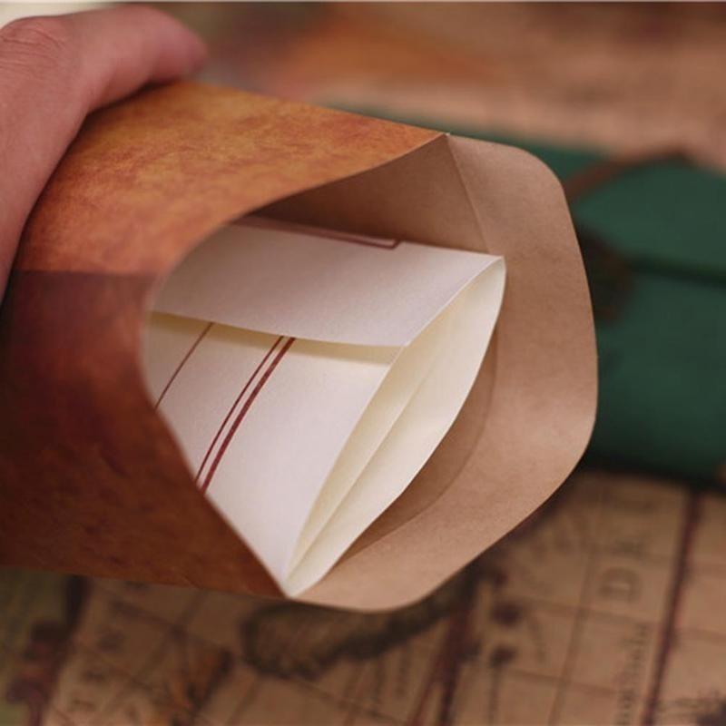 20Pcs/lot 16x11cm Old Style Vintage Paper Envelope Brown Kraft Packaging for Retro Postcard Invitation Card Small Gift Letter