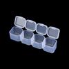 New Small 4-Grid Jewelry Transparent Pill Box DIY Craft Diamond Drawing Accessories Nail Tool Storage Box