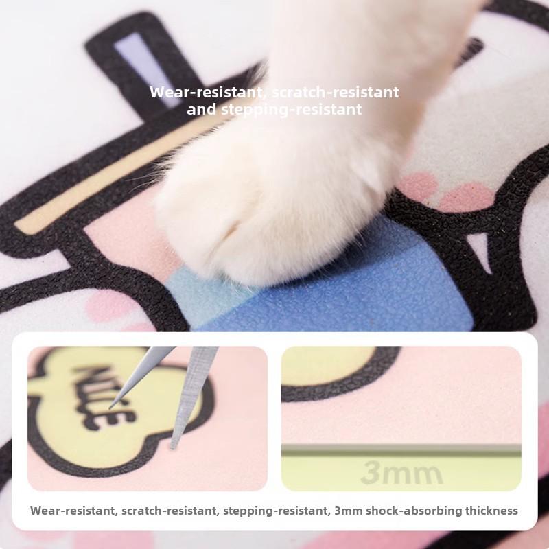 Pet Placemat Cat Dog Eating Cat Bowl Mat Waterproof, Non-slip, Anti-urine and Leak-proof Food Pvc Large Cushion Supplies
