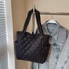 IELGY Ladies Tote Bag Cotton Clothes Large Capacity Commuter Portable Korean Version Fashion One-Shoulder Messenger Bag