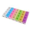 Weekly Tablet Organizer 28 Compartments Assorted Colors Removable Transparent Medicine Box for Family Fish Oils Vitamin