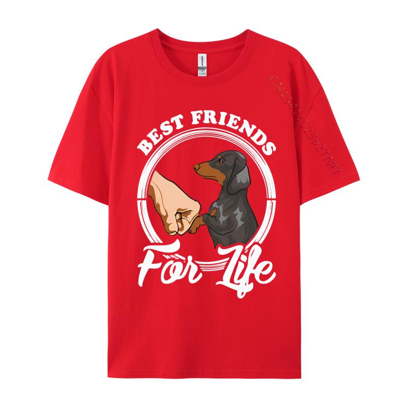 

Dachshund Lover Best Friends life Vintage Tshirt Wholesale Europe T Shirt Cotton Men Tops Tees 3d Printed T Shirts S