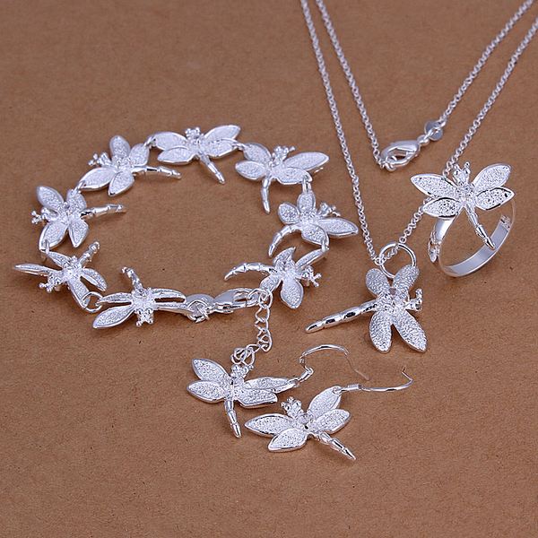 Sterling  Some Model Valentine's Day Gift Necklace Bracelet Earrings Fashion Jewelry Sets for For Women Bridal Wedding