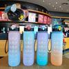 Capacity Large Frosted Sports Style Kettle Portable Plastic Water Colourful Cup