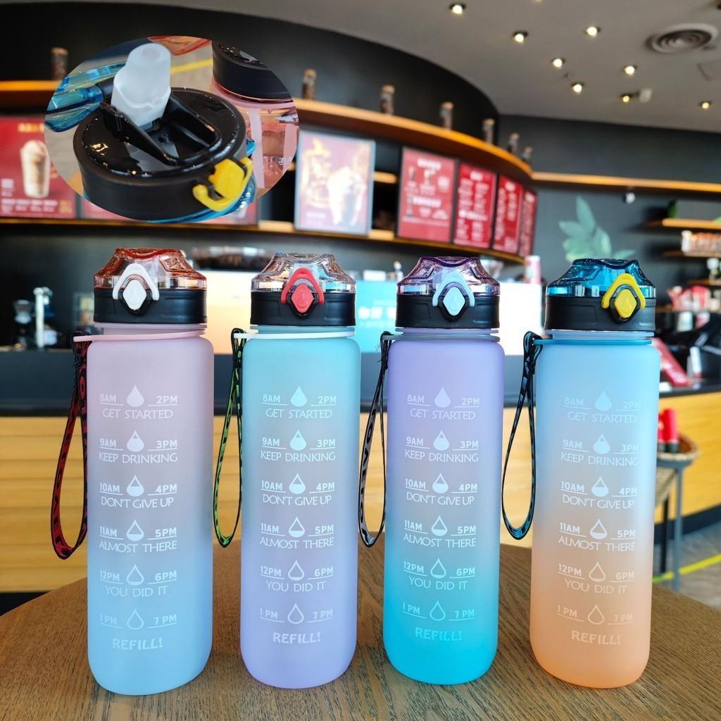 Capacity Large Frosted Sports Style Kettle Portable Plastic Water Colourful Cup
