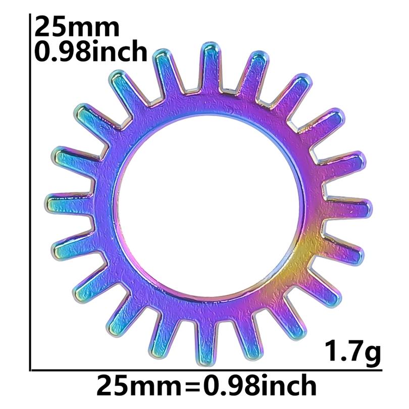 Rainbow Gear Charms For Jewelry Making Supplies Wholesale Items Round Steampunk Accessories DIY Necklace Earrings Component Gift