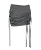 Saendeulig Layered String Mini Skirt_Charcoal