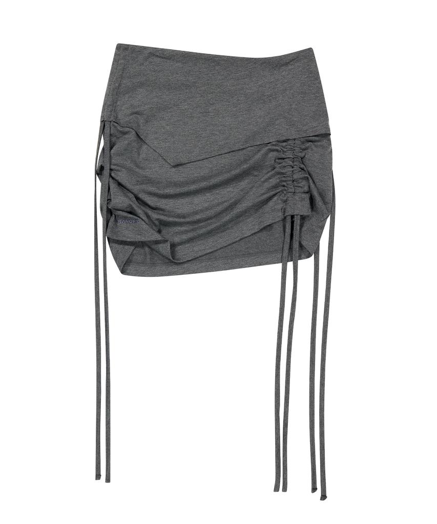 Saendeulig Layered String Mini Skirt_Charcoal