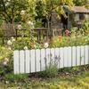 Bordure de jardin en bois - CREATIVE HOME - 200 x 40 cm - Blanc - Pin naturel traité - Rollborder flexible