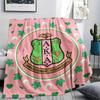 1PC AKA Print Flannel Blanket, High quality All Seasons, Home Decor, Warmth and Comfort, Perfect for Christmas Gifts