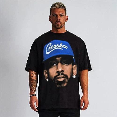 NIPSEY HUSSLE BIG FACE HAT BLUE  RAP HIP HOP T-Shirt Men s SIZES XXXXL