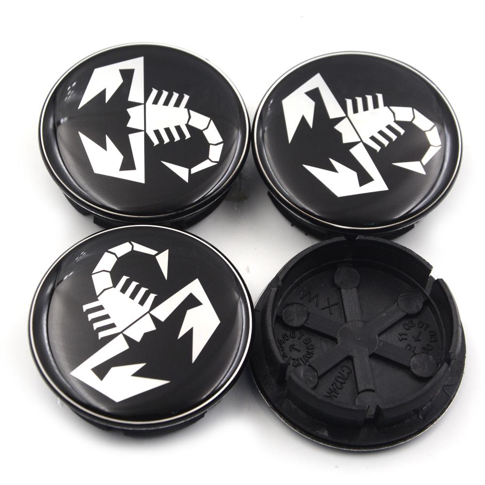 4pcs/lot 50mm (44mm) For 500 Abarth Wheel Hub Center Caps for Fiat Abarth Marea Multipla Punto Scorpion Logo