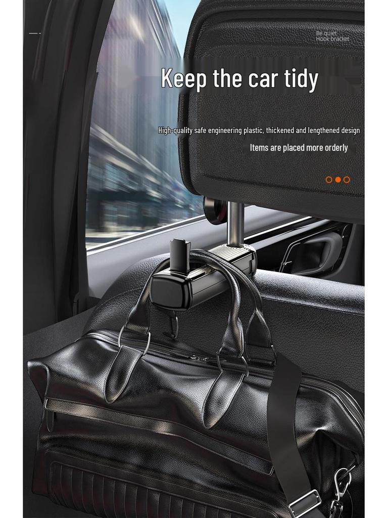 Rear Seat Car Phone Holder & Hook Combo