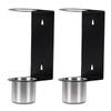 2 Pack Oil Funnel Holders with Removable Catch Cups, Wall Mount Funnel Racks for Garage Workshop