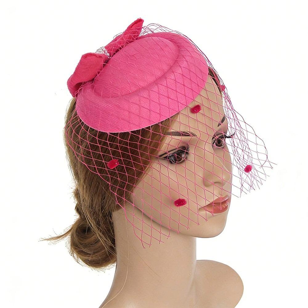 Nastri in Rete Cappello Vintage da Donna Fascia per Capelli Fascia in Feltro Fascinator Elegante Copricapo Matrimonio