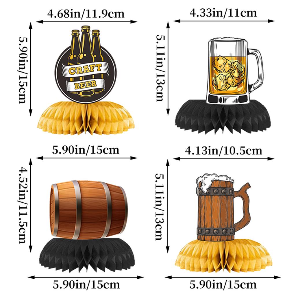 Munich Oktoberfest Party Table Decoration Ornament German Oktoberfest Glass Honeycomb Ball Ornament