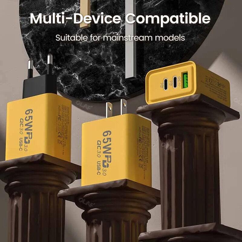 PD 65W 120W Type C Charger Quick Charge 3.0 Power Adapter For iPhone 14 13 12 Samsung Xiaomi Huawei Portable Wall Phone Charger
