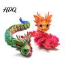 Spring Theme Desktop Decorations 3D Printed Articulated Dragon Fidget Toy Cute Ornaments Desk Sensory Toys Decor Stress Relief Toy for Adults