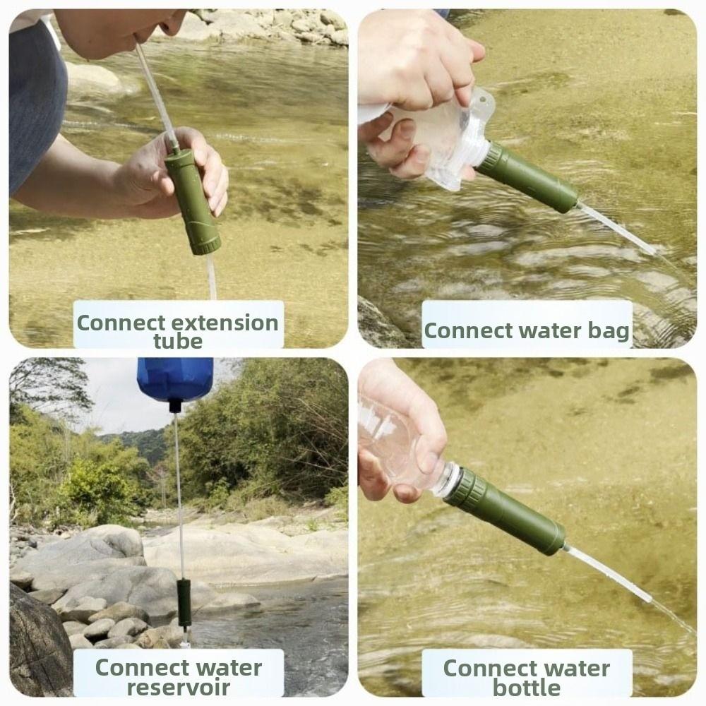 Rening Utomhus Mini Vattenfilter ABS Utomhusvattenrenare Sugrör Vattenrenare Nödsituation