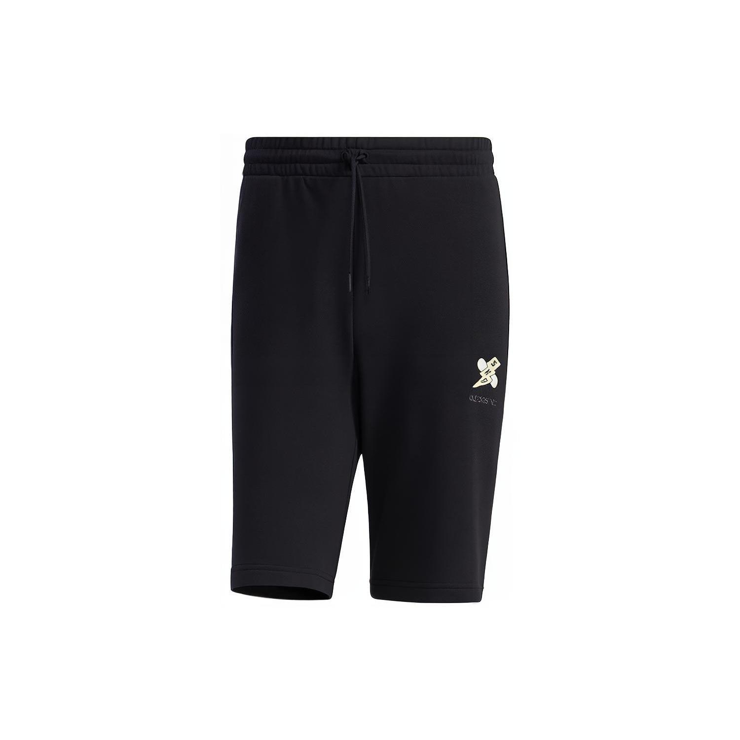 adidas neo M Ss May Short1 Printing Casual Sports Shorts Black Men s GP4792 L