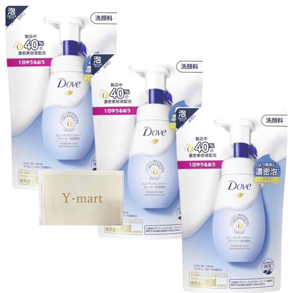 

Unilever Dove Beauty Увлажняющий кремовый пенящийся гель для умывания, сменные блоки, 125 мл, набор из 3 штук (Включает оптовую покупку, мяч-медведь и оригинальные салфетки)