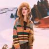 Sancai Dames 2025 Winter Gestreept Knoopgebreid Pullover