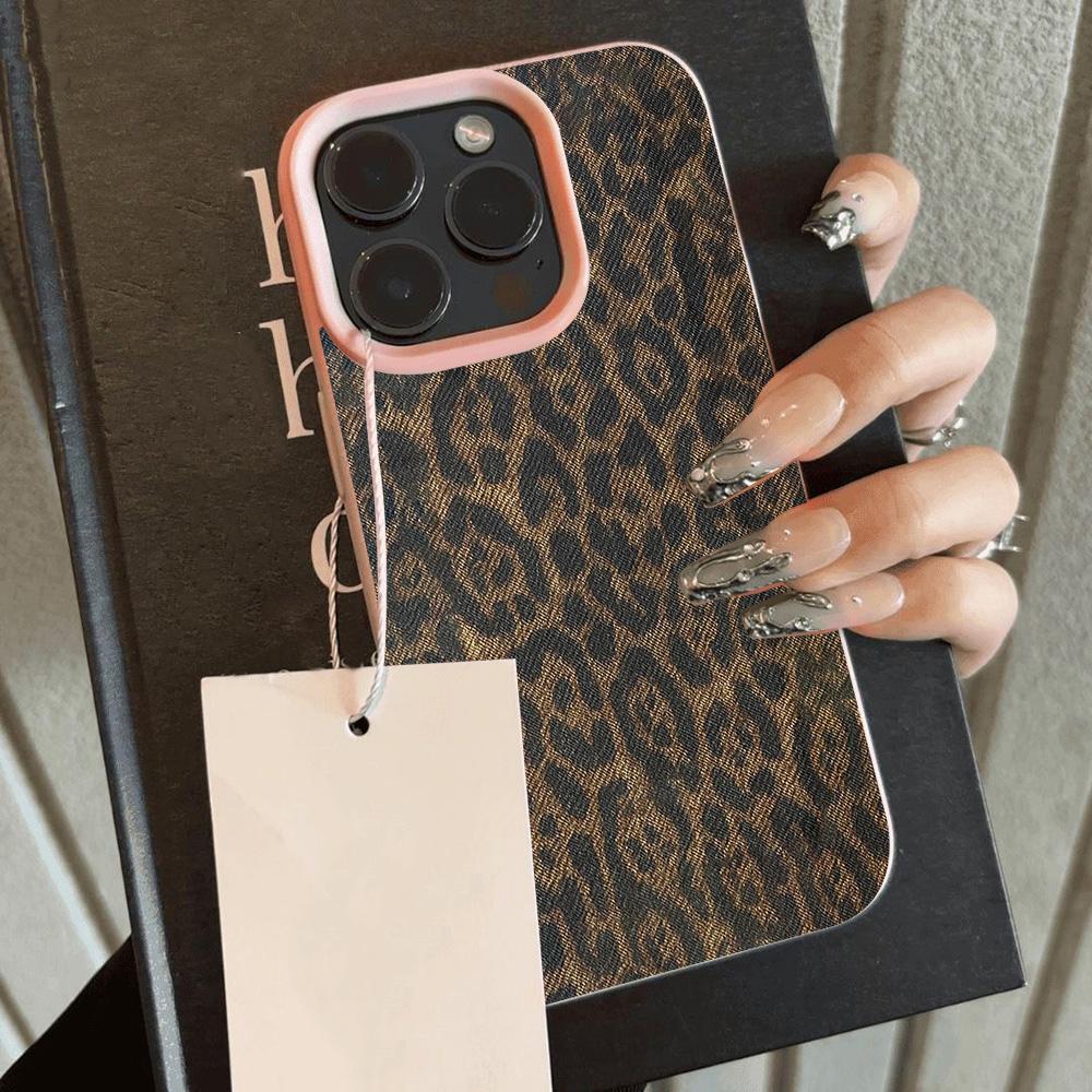 HOT Luxury Leopard Print Cool Lichee Leather Pattern Phone Case For Samsung S26 S25 S24 S23 S22 S21 S20 S10 Plus FE Ultra 4G 5G