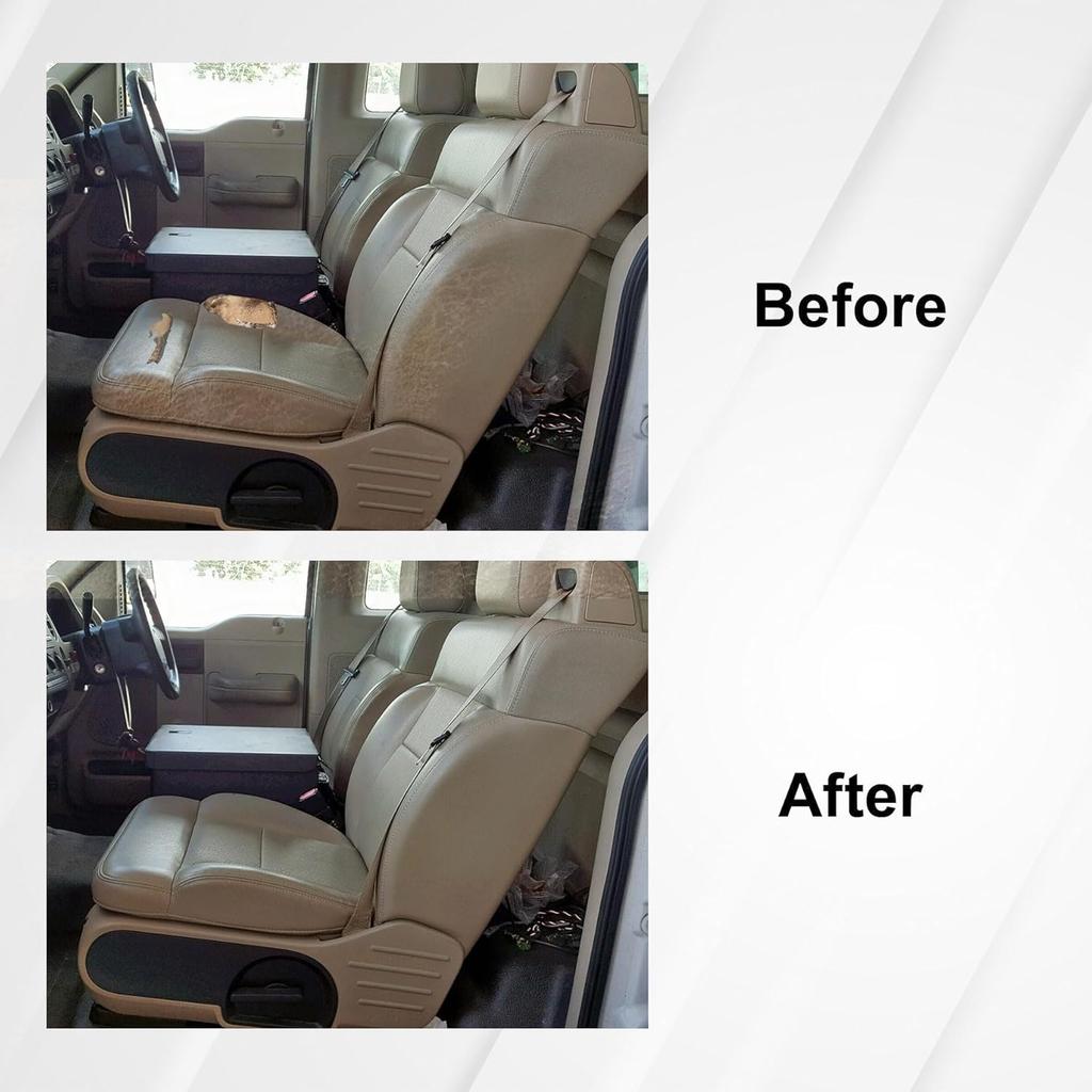 Front Left Driver Side Bottom Seat Cover Replacement Leather Beige Tan Compatible with Ford F150 Lariat XL XLT 2004 2005 2006 2007 2008