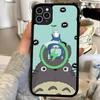 Cartoon Niedliche T-Totoros Magnetische Matte Handyhülle Für IPhone 16 17 15 14 13 12 11 Für Magsafe Kabelloses Lade Cover