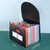 Rainbow Color A4 Size 13-Pocket Expanding File Folder Organizer with Labels PP Material Office Supplies