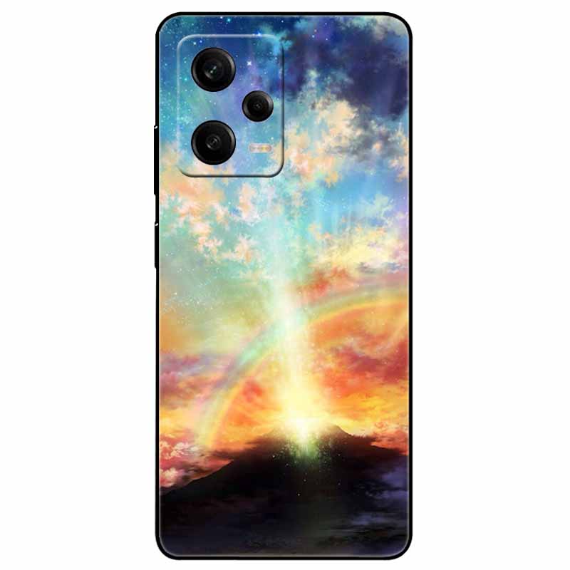 For Redmi Note 12 Pro 5G Case Note12 Covers TPU Black Silicone Starry Cover for Xiaomi Redmi Note 12 Pro+ 5G Plus Cartoon Soft