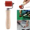 40mm Silicone Hand Roller Bearing Design Wooden Handle Wear Resistant for Corner Seaming Tarpaulin