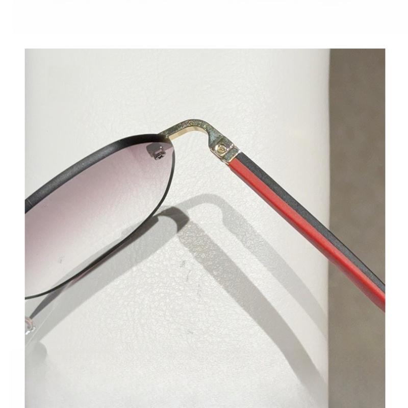 Metal Rimless Presbyopia Glasses Men's and Women's Fashionable Round Frame Outdoor Sports Sun Protection Reading Glasses