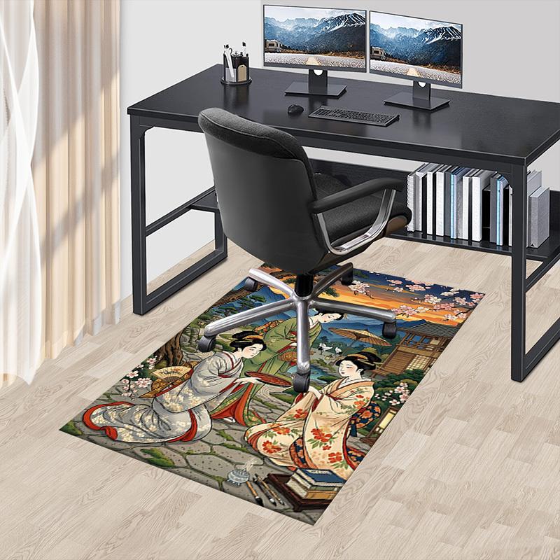 1PC Kimono Sakura Extra Large Non-Slip Floor carpet, Office, family, bedroom, Studio - Large Area Rug,Longlasting Material-K0415