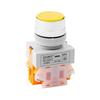 Chint NP4-11BN Non-Illuminated Round Push Button, Yellow
