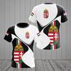 Hungria Camisetas Bandeira Húngara Emblema Impressão 3D Homens Mulheres Moda Casual Grandes Camiseta de Manga Curta Crianças Camisetas Tops Roupas