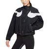 Nike Sportswear Swoosh Symmetrical Stand Collar Woven Jacket Women Outerwear Black DD5585-010