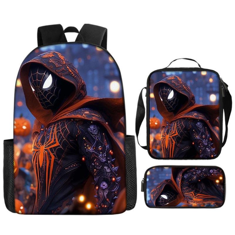 Spider-Man Backpack Set for Kids Toddler Halloween Backpack 3 Piece School Bag Street Style