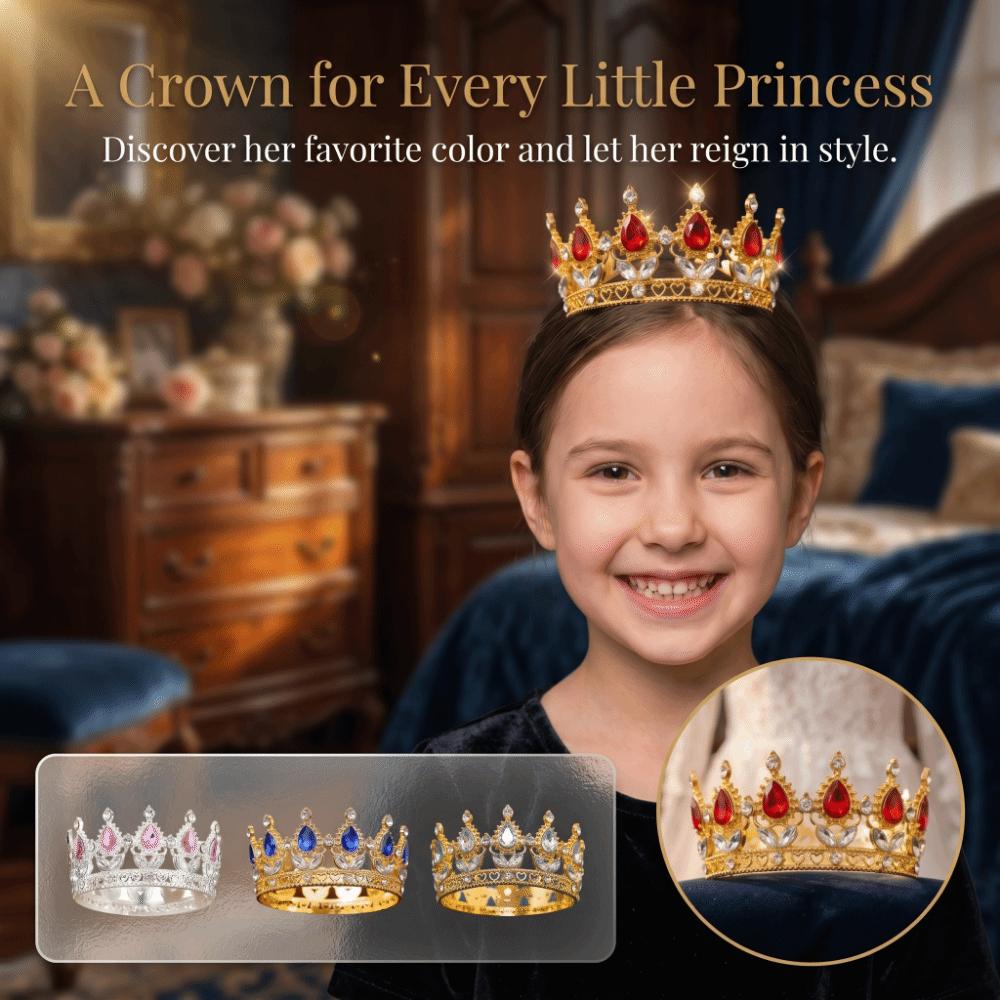 Crystal Crystal Crown Vintage Rhinestone Headband Lady Girl Queen Crown Birthday Party