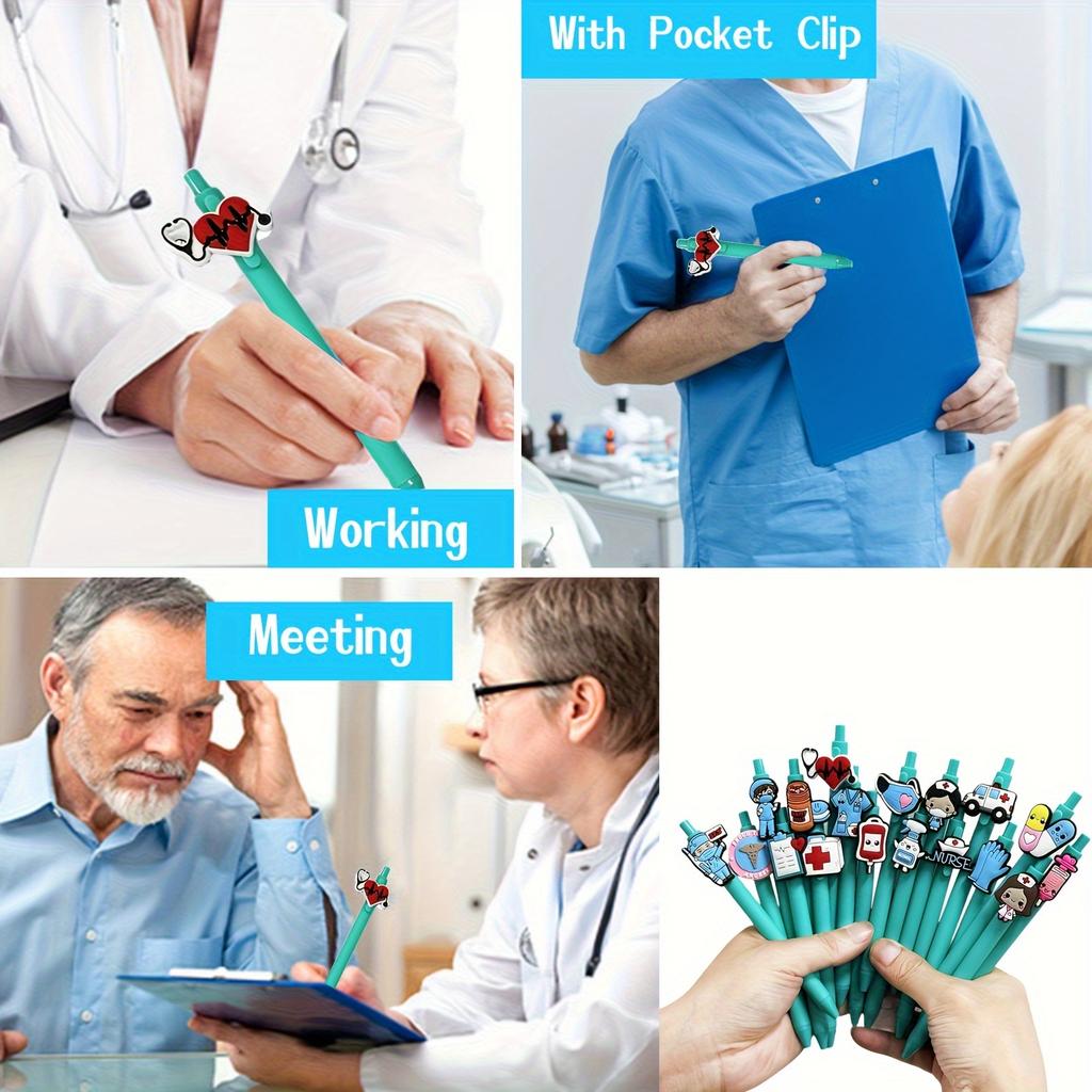 [Gelschreiber für Krankenschwestern und Ärzte] 6/12/18er-Pack mit schwarzen 0,5-mm-Minen, Gelschreiber für medizinisches Fachpersonal | Stifte für medizinische Aufzeichnungen, Tag der Pflege