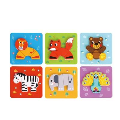 Touki Toy Touki Mini Puzzle Hayvan Seti 6 636 Koreli çocuk oyuncakları