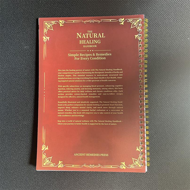 The Natural Healing Handbook Spiral-Bound Guide for Herbal Remedies and Natural Handbooks GZW