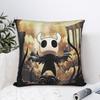 Hollow Knight Indie Games Square Pillow Case Action Adventure Cushion Cover Novelty Zipper Decor Pillowcase for Car 18x18